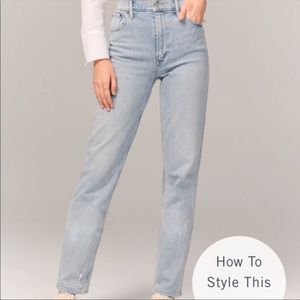 Abercrombie 90’s Ultra high rise straight jeans